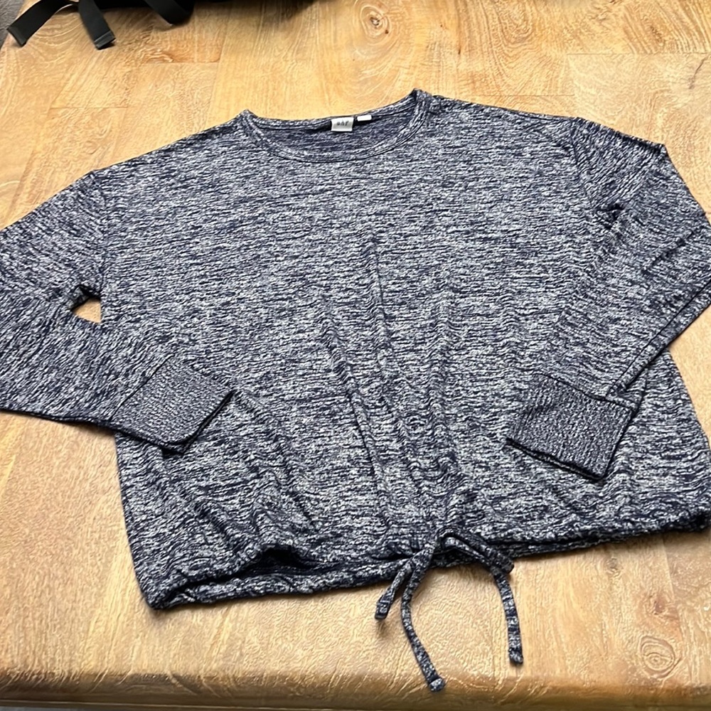 Gap Navy Blue Space Dye Top